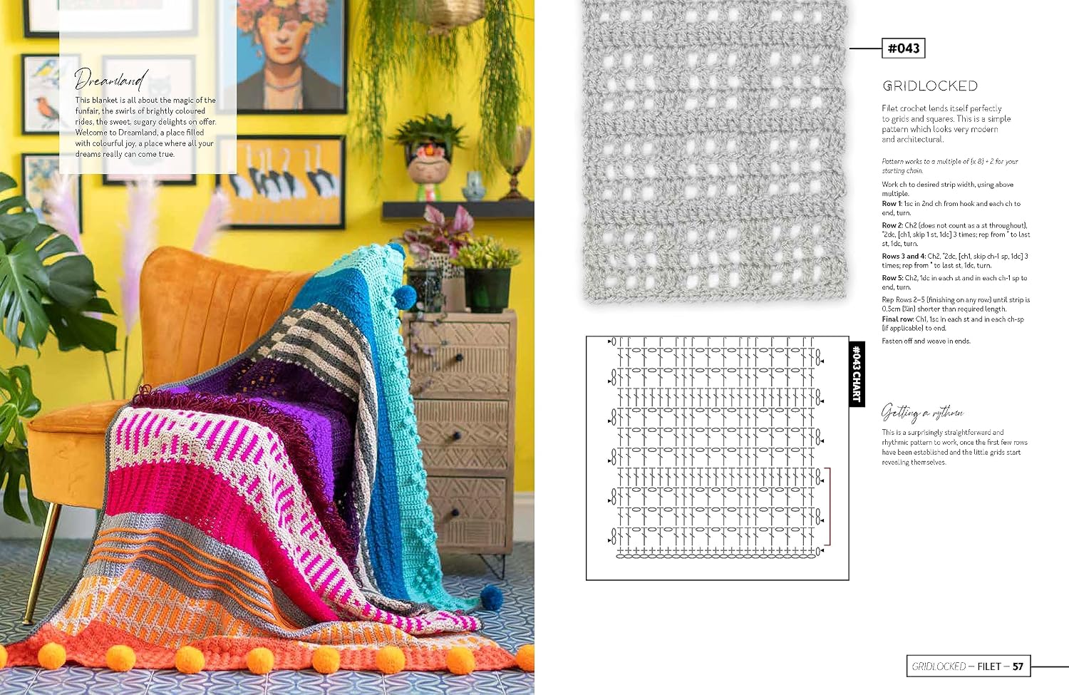 Mix + Match Modern Crochet Blankets by Esme Crick