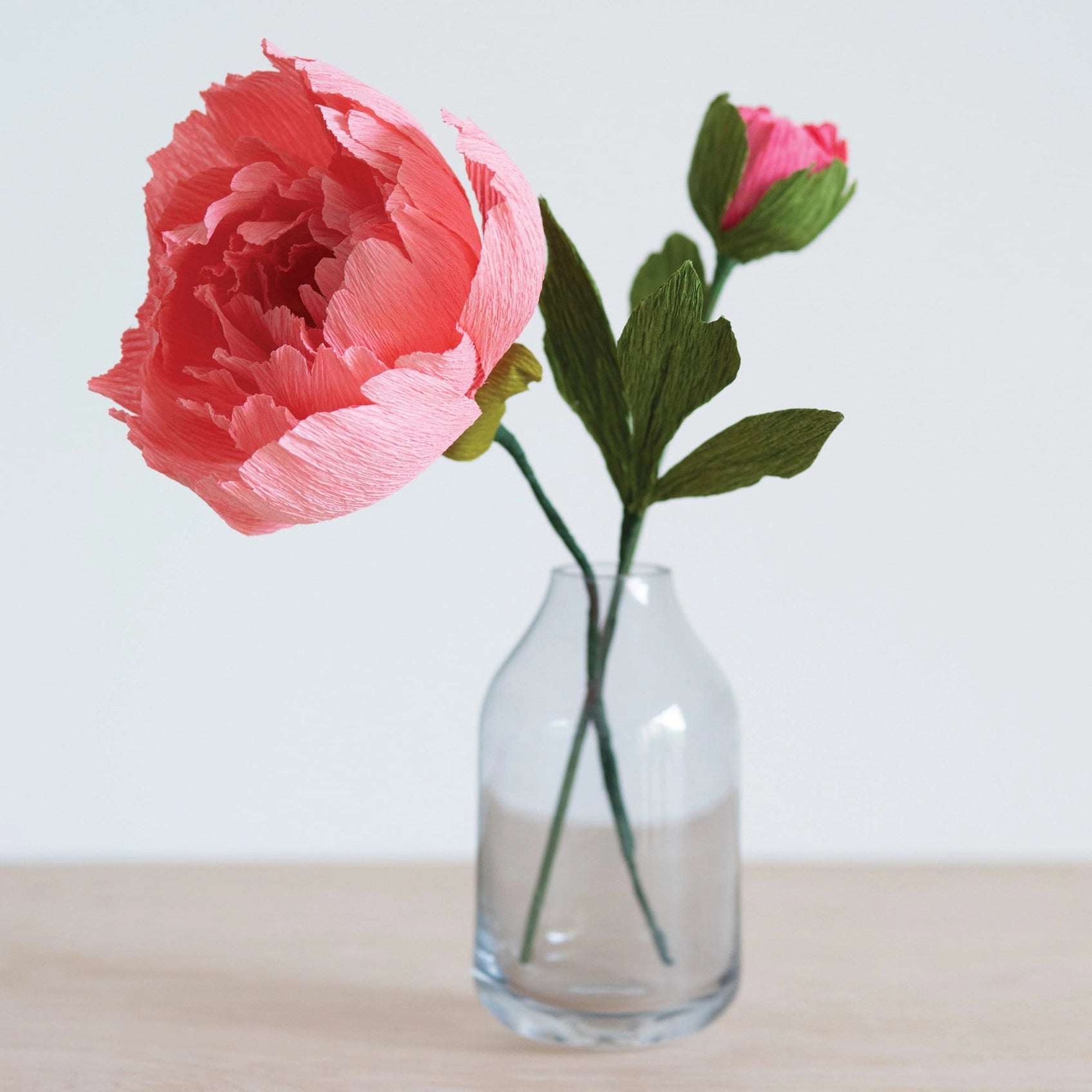 Paper Flower Kit - Peony. Papercraft kit for women.