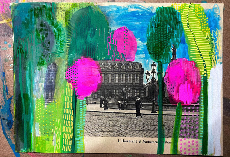 Postcards and photos illustration Workshop