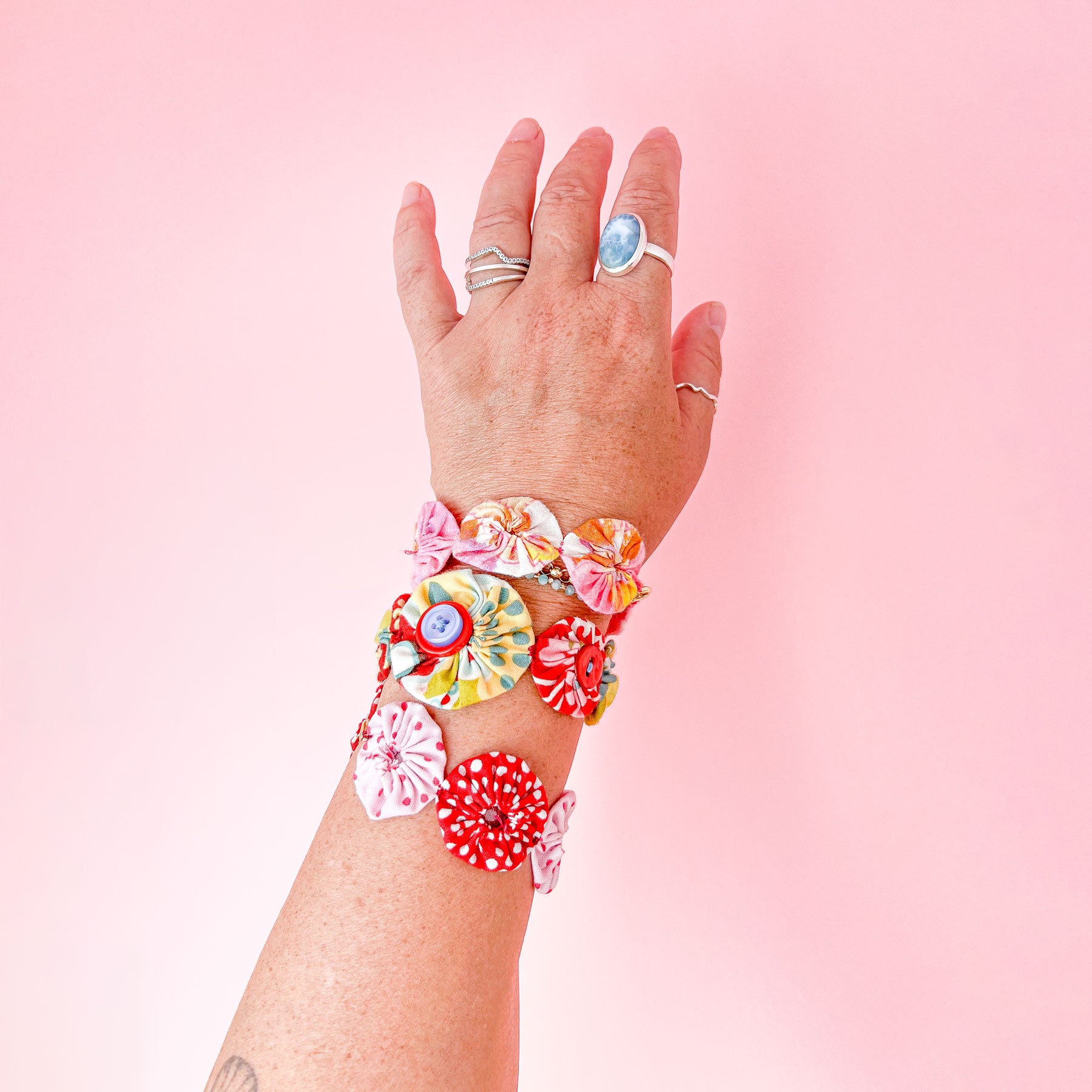 Suffolk Puff fabric jewellery workshop