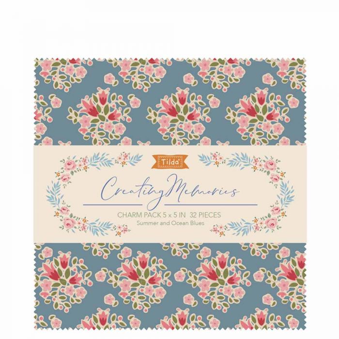 Fabric: Charm Pack: Permanent: Creating Memories: 12.5 x 12.5cm: Summer: 32 Pieces
